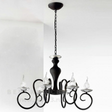 Люстра подвесная 461/6OVAL black IDL Италия  40W 50 см (без учета цепи) Черного матового цвета Deco