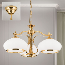 Люстра Orion LU 1460/3 gold/385 opal-gold