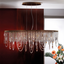 Люстра подвесная Orion LU 2402/6+4 Patina/oval (110x25cm)