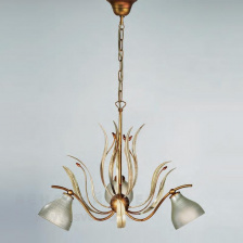 Люстра подвесная 330/3 Amber ivory leaves V369/187/30 IDL Италия  40W от 43 до 103 см Янтарного цвета Acacia