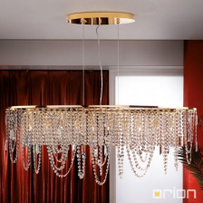 Люстра подвесная Orion LU 2399/6+4 gold/oval (110x25cm)