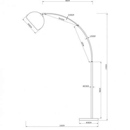 Торшер Paolo A5822PN-1SS фото 3