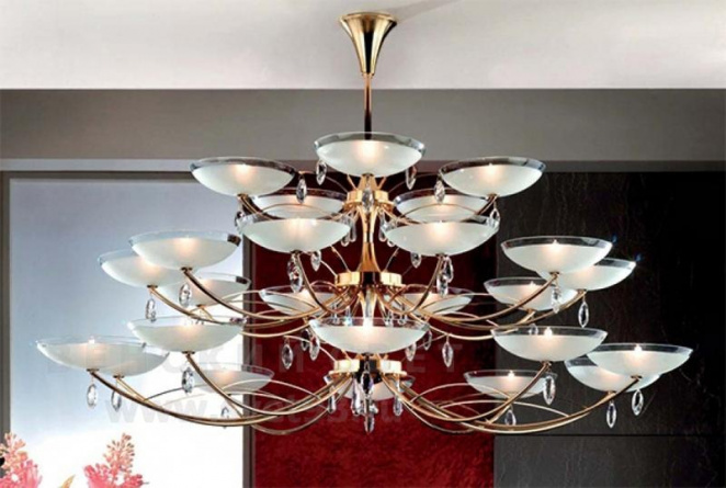 Люстра Orion LU 2379/10+10+5 gold-matt/klar-matt фото 1