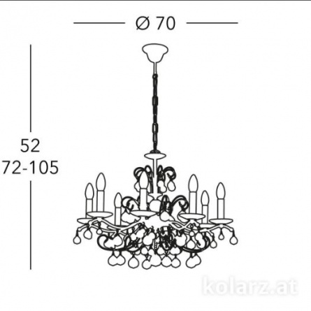 Люстра Kolarz 3234.88.3WKpT/aq21 серия CARMEN 2 фото 4