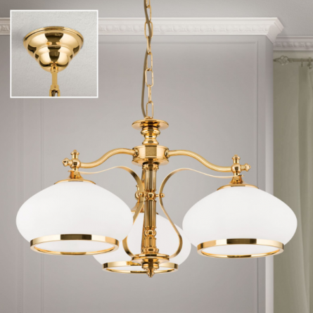 Люстра Orion LU 1460/3 gold/385 opal-gold фото 1