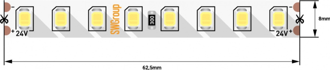 Светодиодная лента  SWG2P128-24-11.5-WW фото 1