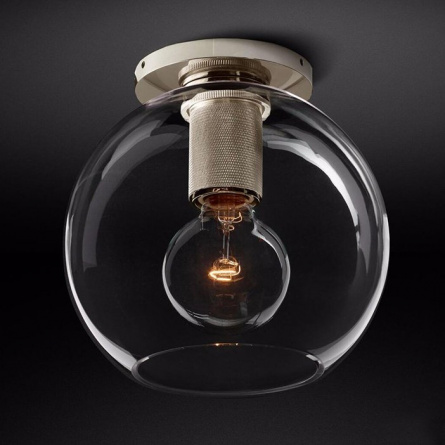 Потолочный светильник RH Utilitaire Globe Shade Flushmount фото 1