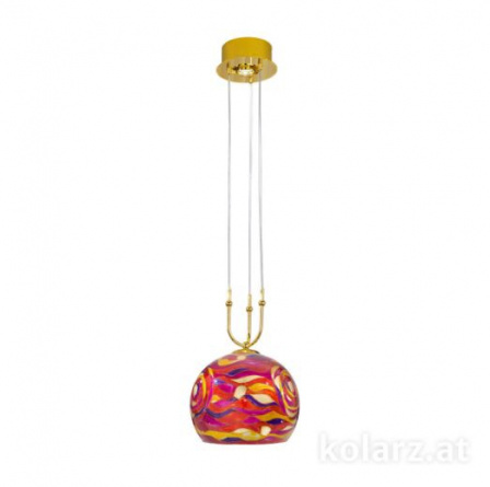 Подвесной светильник Kolarz LUNA, Aqua Red, 0392.31+1M.3.Aq.RV 30 фото 1