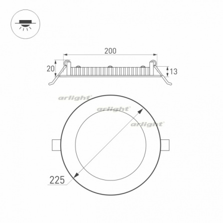 Точечный светильник DL EDGE 020117 фото 3