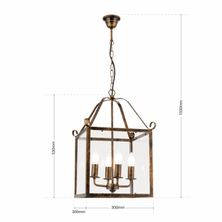 Подвесной светильник Orion Leuchten HL 6-1533/4 Antik-gold фото 6