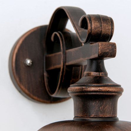 Настенный уличный светильник Orion Leuchten AL 11K/360.01 schwarz-kupfer abwrts фото 4