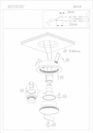 Точечный светильник DK2026 DK2026-BK фото 3