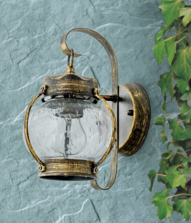 Настенный уличный светильник Orion AL 11-1165 schwarz-gold фото 3